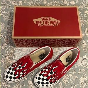 Vans Slip-On 'Checker Flame'🔥